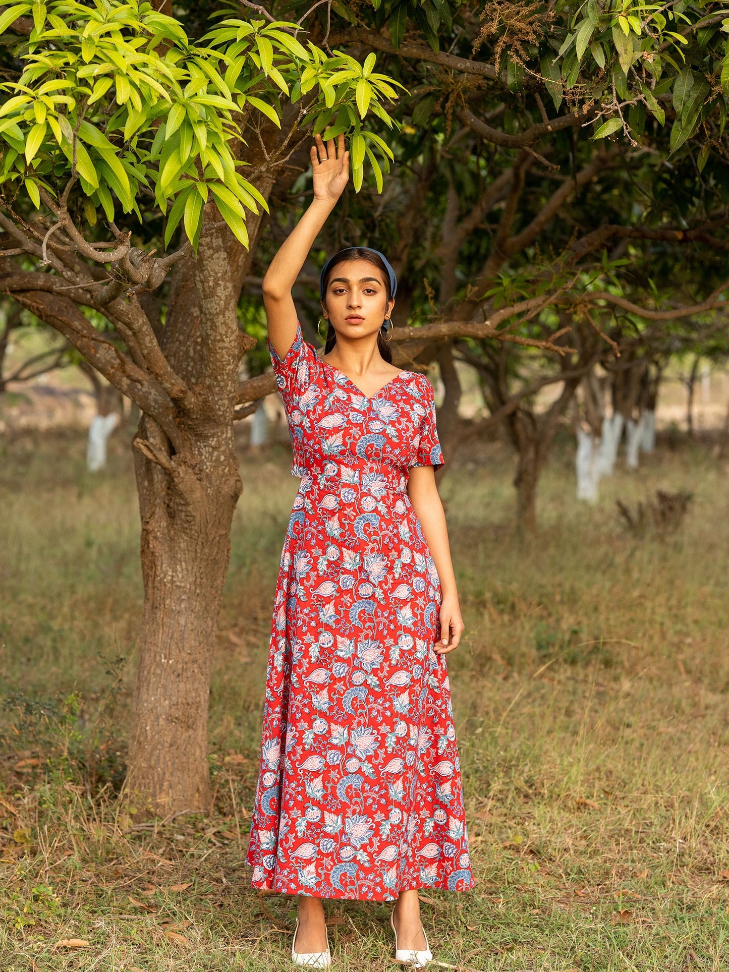 Fleur Floral Printed Vintage Dress