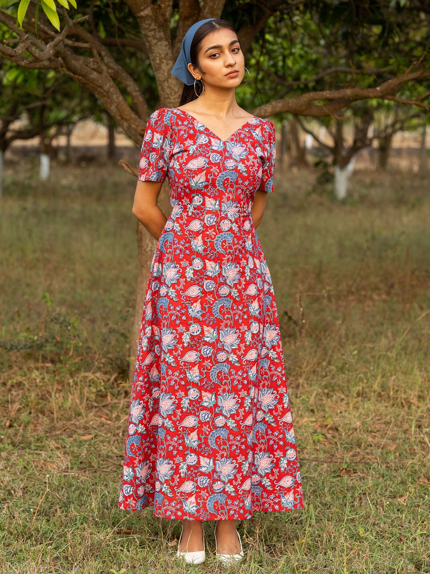 Fleur Floral Printed Vintage Dress