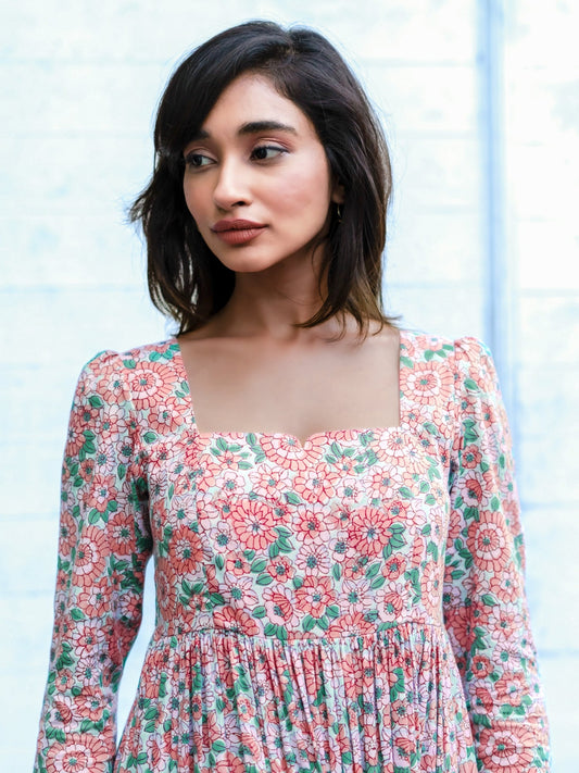 Daria Block Printed Mini Dress