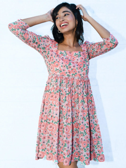 Daria Block Printed Mini Dress